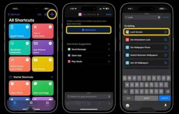 大茂镇苹果14锁屏维修店分享iPhone14升级iOS16.4后如何创建锁屏快捷方式 