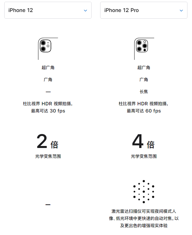 大茂镇苹果手机维修分享苹果 iPhone 12 与 iPhone 12 Pro 选哪款 